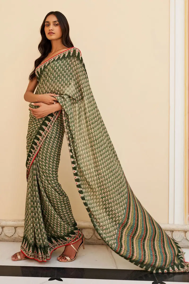 088 Bollywood Crochet Sequence Wholesale Designer Sarees
